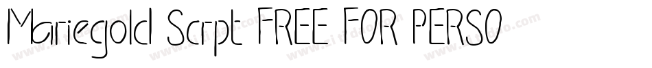 Mariegold Scrpt FREE FOR PERSONAL USE字体转换